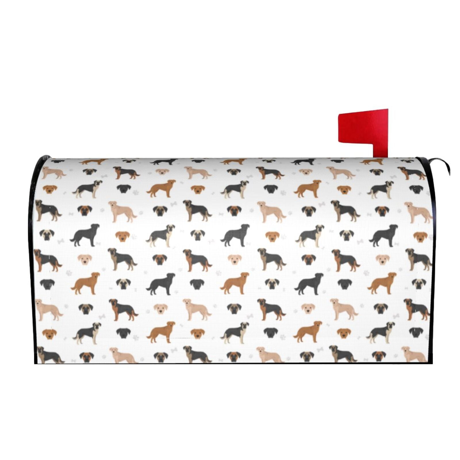 Xecao Labrador Retriever Dog for Mailbox Cover with Magnetic Strips, Waterproof and Sunscreen, Adds a Decorative Touch to Your Garden Yard.