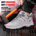thumbnail image 3 of Steel Toe Work Boots for Women Construction Safety Boot Indestructible Shoes Lightweight Comfortable Slip Resistant Puncture Proof Slip Resistant Working Sneakers 7.5, 3 of 10