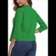 thumbnail image 2 of Suéter Tipo Cárdigan Corto de 3/4 para Mujer, Elegante, Color Verde, Talla M, 2 of 7