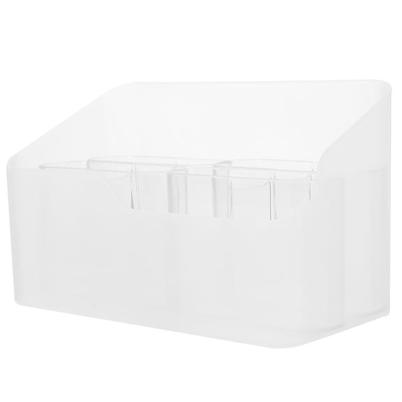 HOOWIFFY 1Set White Plastic Makeup Organizer for Vanity with Removable Compartments