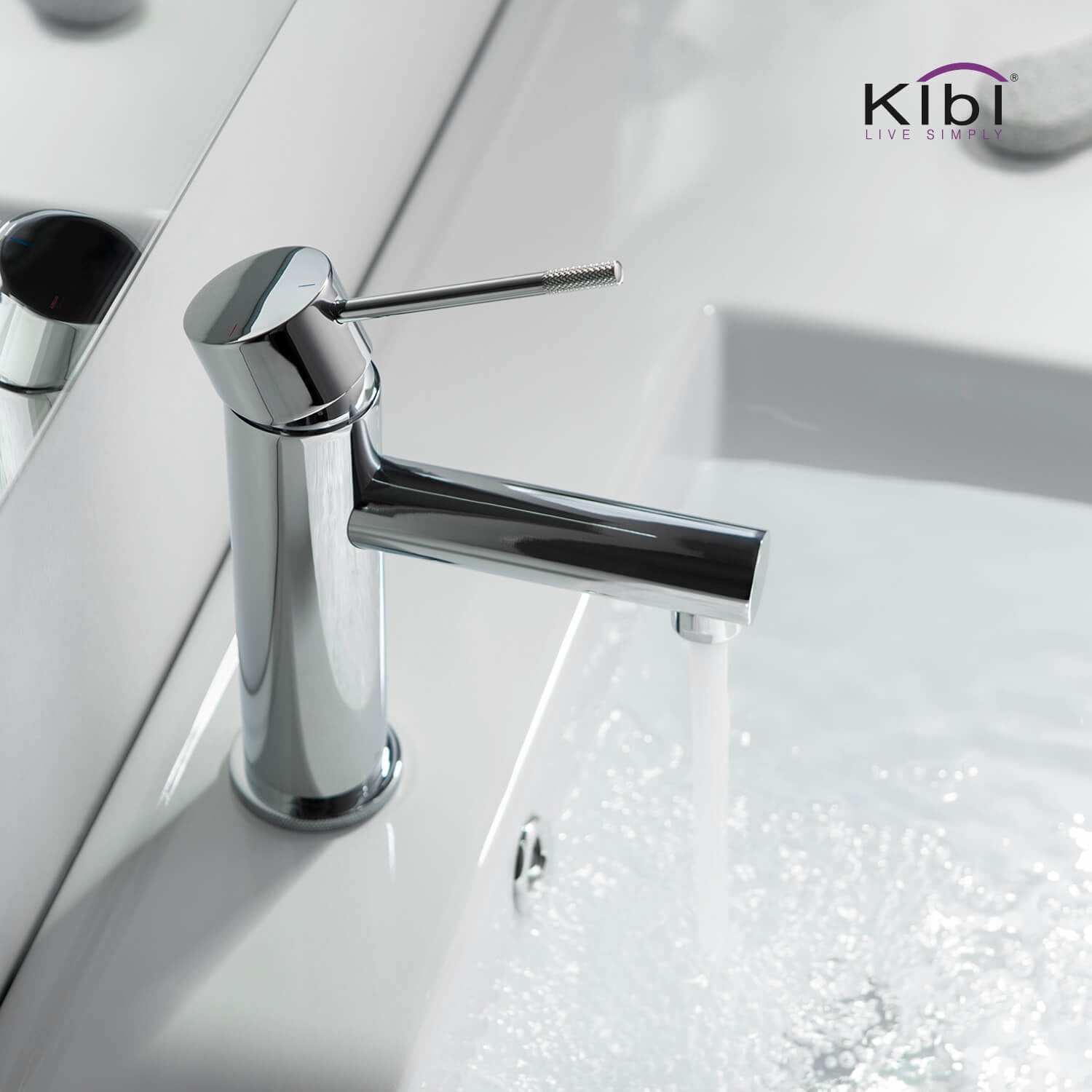 Kibi Circular X Single Handle Bathroom Vanity Sink Faucet