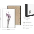 thumbnail image 3 of HAUS AND HUES Botanical Wall Art Framed - Set of 3 Calming Lavender Prints, Plant Posters, Framed Floral Prints, Minimalist Flower Pictures, Nature Artwork (24x36, Black Framed), 3 of 6
