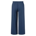 thumbnail image 5 of CPNG Girls Daily Casual Baggy Solid Color Pants Teen Girls Straight Soft Pants Loose Pockets Elastic Waist Pants(Navy,14-15 Years), 5 of 5