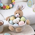 thumbnail image 4 of Juego de 3 cestas de almacenamiento para conejos de Pascua, contenedores organizadores de cuerda de algodón tejido para caramelos, decoración de escritorio y mesa festiva, 4 of 6