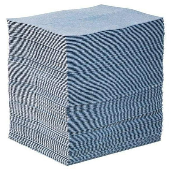 Pig Absorbent Pad,Universal,Light Blue,PK100 BLU100
