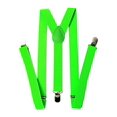 thumbnail image 2 of Men's 1 Inch Wide Solid Adjustable Suspenders - Lime, 2 of 2