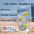 thumbnail image 2 of Tumblers US Acrylic Cafe, plástico, reutilizable, 590 ml (juego de 16), 2 of 8
