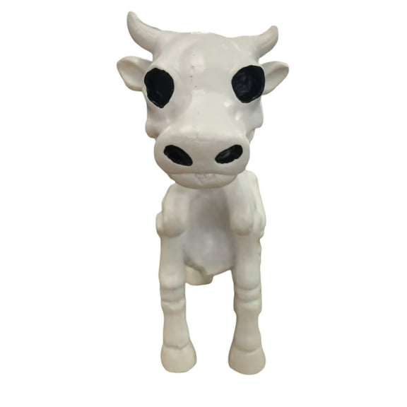 Rdhnmea Halloween White Bull Ornaments Simulation New Year Party Table Decorations Cute Resin Skeleton Ox Toy