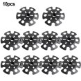thumbnail image 1 of 10pc Rubber Trekking Pole Tip Snowflake Mud Ski Basket Disc Protector for Hiking, 1 of 8