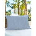 thumbnail image 6 of Outdoor Pillows Waterproof, Misty Blue Bedding Throw Pillows with Insert for Couch Sofa Bed, Rustic Farmhouse Solid Color 12x20 Inch Pillowcases Decorative Camping Patio Pillow Set of 1, 6 of 8