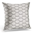 thumbnail image 1 of BOSDECO Japanese Black and White Sunburst Lines Fan Shape Pattern Abstract Burst Pillowcase Pillow Cover Cushion Case 20x20 inch, 1 of 1