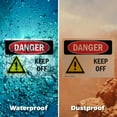 thumbnail image 6 of (2 Pack) Keep Off OSHA Danger Sign 24 Inch X 18 Inch Indoor / Outdoor Rust-Free Aluminum Metal Signs for Workplace, Workshop, and Construction Site, Made in the USA, 6 of 8