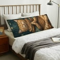 thumbnail image 4 of Fotbe Surreal Meditating Cat Pillow Cover - Super Soft Microfiber 20x54 Body Pillow Case - Envelope Closure, Wrinkle, Stain Resistant Body Pillow Cover,Elegant Bedding, 4 of 7