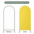 thumbnail image 4 of Yellow Arch Backdrop Cover, Spandex Fitted Wedding Arch Cover, Pure Yellow Round Top Stand Covers for Birthday Ceremony Bridal Shower Party Decor 5x2.1 Ft, 4 of 9