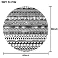 thumbnail image 6 of Black Geometric Striped Pattern Round Tablecloth 60"x60",Wrinkle Wipeable Table Cloth for Kitchen Dining Room Picnic Patio Party, 6 of 6
