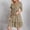 Khaki, variant on Women Casual Solid Color Button V Neck Short Sleeve Shirt Dress for Everyday Comfort Fit Lightweight Summer Wear Women Casual Dress Brown S