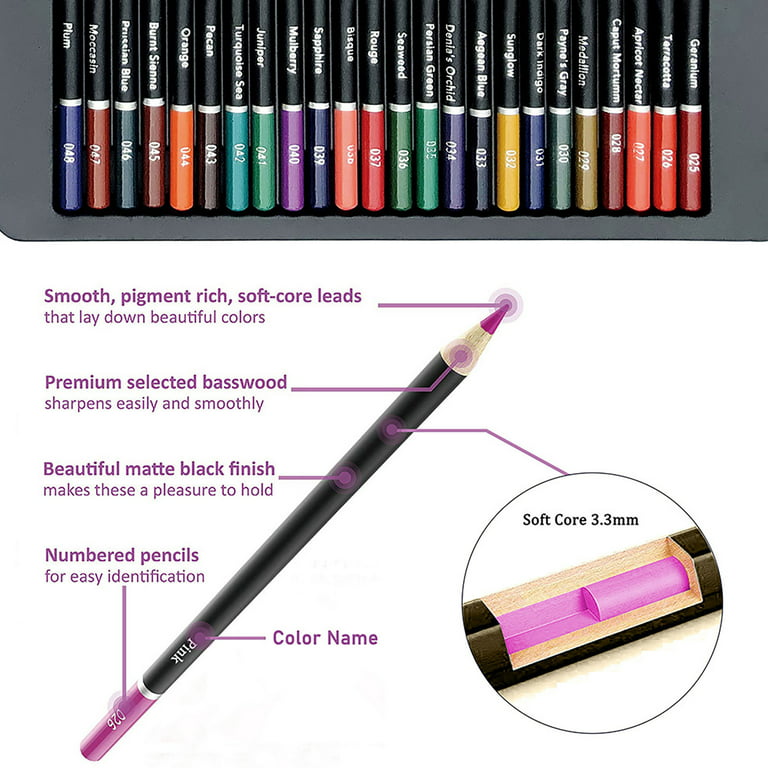 172 Colored Pencils, Shuttle Art Core Color Pencil Set for Adult Coloring  Books