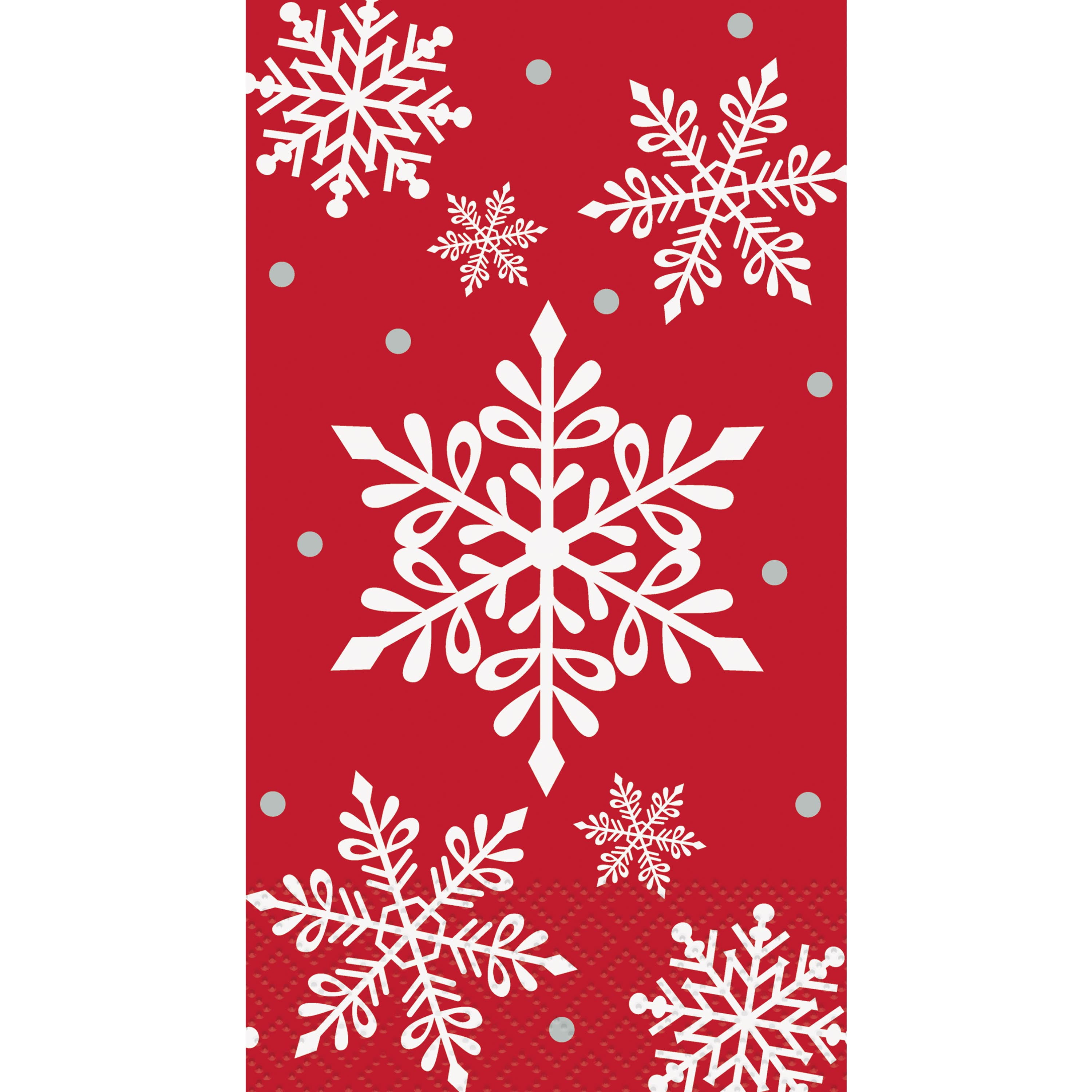 50 Snowflake Design Disposable Holiday Dinner Hand Towel Paper Napkins 2-Ply 