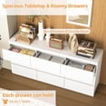 thumbnail image 7 of White Dresser for Bedroom,63'' Large 9 Drawer Dresser with Deep Drawer,Modern Chest of Drawer,Wood Bedroom Storage Organizer Furniture,Wide Storage TV Stand for Living Room, 7 of 7