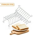 LIYUNMIAO Stainless Steel Toast Rack with 8 Slice Holes Air Fryer