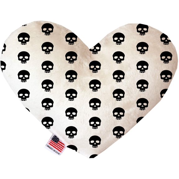 Pet and Dog Plush Heart or Bone Toy, "Skulls Group" (Available in different sizes, and 12 different pattern options!)