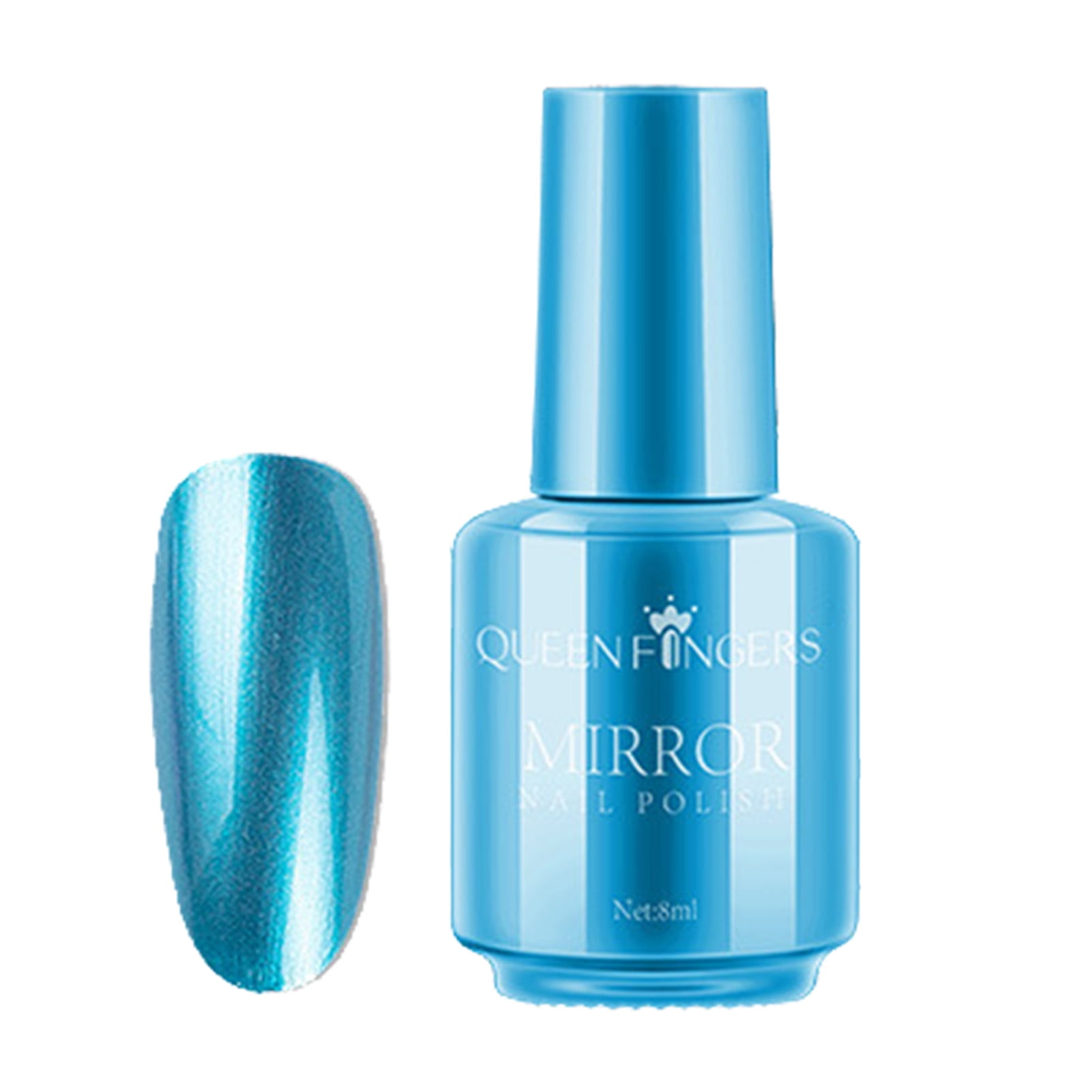 Juhai 8ml Nail Mirror Polish NonPeelable Bright Surface DIY Quick Drying Long Lasting Clear