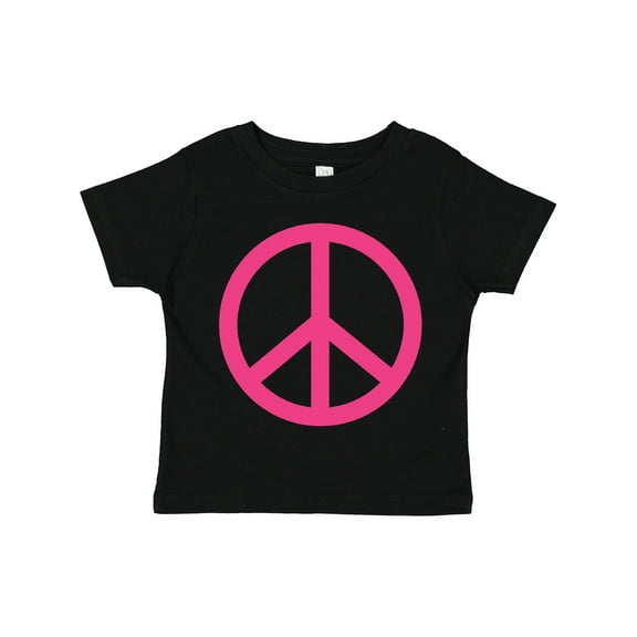 Inktastic Pink Peace Sign Girls Toddler T-Shirt