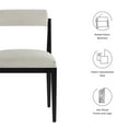 thumbnail image 4 of Side Dining Chair, Black, Fabric, Wood, Bar Pub Cafe Bistro Dining Kitchen Hospitality Restaurant, Modern Contemporary, HB37375, 4 of 9