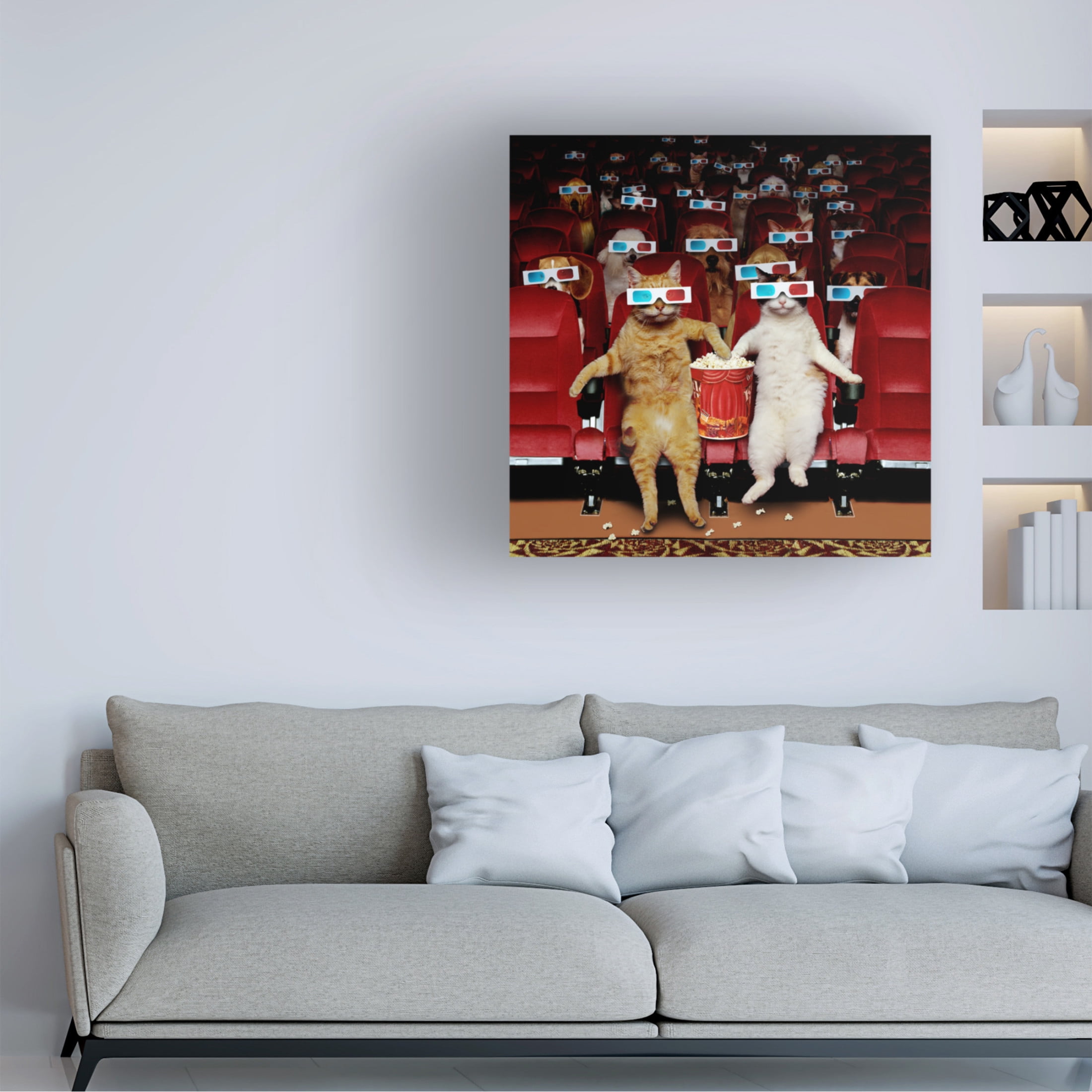 Canvas Wall Art - Lund Roeser 'Pet Show' Wall Art for Living Room, Bedroom, or Office Décor by Trademark Fine Art - 14 x 14 Inches