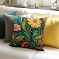 thumbnail image 3 of Orinice   Boho Flowers Throw Pillow Covers   Floral Cushion Covers for Kids Boys Girls Oil Painting Ethnic Exotic Orange Yellow Cushion Cases Soft Decorative Pillowcases 22x22in, 3 of 5