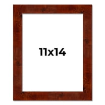 11x14 Walnut Brown Veneer Real Wood Picture Frame Width 1.75 inches | Interior Frame Depth 0.5