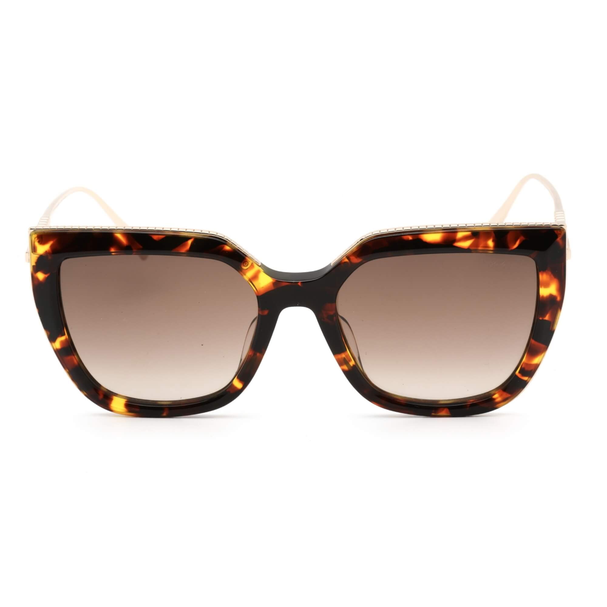 サングラス Chopard SS25 Woman SUNGLASSES (SCH319M 0745 BROWN) Chopard SCH319M 0745 Women's Shiny Havana/Gold Plastic