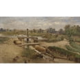 thumbnail image 2 of Theodor Von Hörmann 14x10 Black Ornate Wood Framed Double Matted Museum Art Print Titled: Hungarian Landscape, 2 of 5