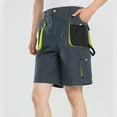 thumbnail image 6 of Kakii Men's Contrast Color Work Shorts, Durable Construction Carpenter Shorts with Multiple Button Pockets, EU Size Utility Shorts, 6 of 9