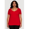 thumbnail image 2 of Womens Plus Size V Neck Short Sleeve Tee, 2 of 5
