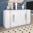 LUMISOL Extra Large Solid Wood Buffet Sideboard with Storage 4