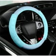 thumbnail image 5 of CxhicLuv Diamond Steering Cover, Non-Slip Wheel Grip Elastic, Sparkling, Comfortable – Suitable for Cars, SUVs Women, Fashion-Conscious Drivers, Sky Blue, 5 of 6