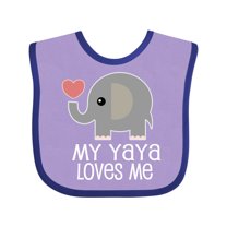 Inktastic My Yaya Loves Me Grandchild Boys or Girls Baby Bib