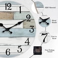 thumbnail image 5 of Wall Clock Battery Operated 8 Inch Silent Non Ticking Coastal Design Country Rustic Retro Decorative for Bathroom Kitchen Living Room Bedroom, 5 of 8