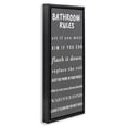 thumbnail image 2 of Stupell Industries Rustic Lodge Bathroom Rules Leave It Clean Black Floating Frame Canvas Art, 11 x 25, by Julia Frost, 2 of 8