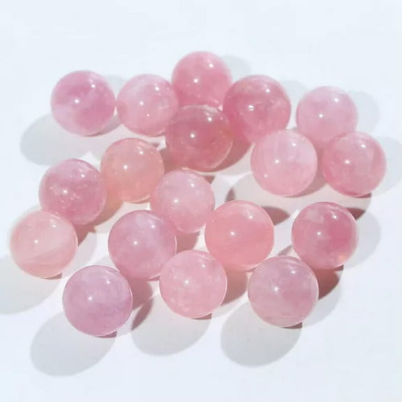 EOEMY Natural Quartz Crystal Healing Gems Sphere Ball Energy Stone Reiki Decor Stand-Rose Quartz (About 30mm,45G)