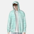 thumbnail image 2 of Lsque Blue Bright Pattern UPF 50+ Lightweight Sun Protection Men's Women's Long Sleeve Shirt, Hoodie Performance -Large, 2 of 7