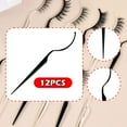 thumbnail image 1 of 12 piezas de palillos de exhibición de pestañas, soportes para pestañas, palillos de prueba de extensiones de pestañas, aplicadores de pestañas para Negro, 1 of 8