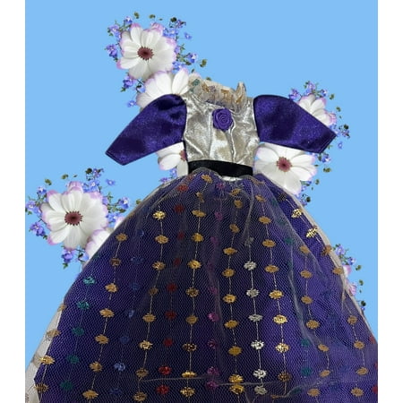 Lol Surprise Doll OMG Bratz Doll Purple Dress for Doll, Tulle