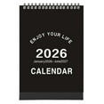 thumbnail image 2 of Small Desk Calendar 2026, Mini Calendar 2026, Stand up Desk Calendar, 3.9x6.1Inch Standing Flip Calendar, 1Pcs Modern Design Calendar Organizer, 2026.1-2027.6 Calendar Black, 2 of 9