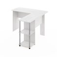 thumbnail image 3 of Pemberly Row L-Shape Desk with Stainless Steel Tubes in White Oak, 3 of 6