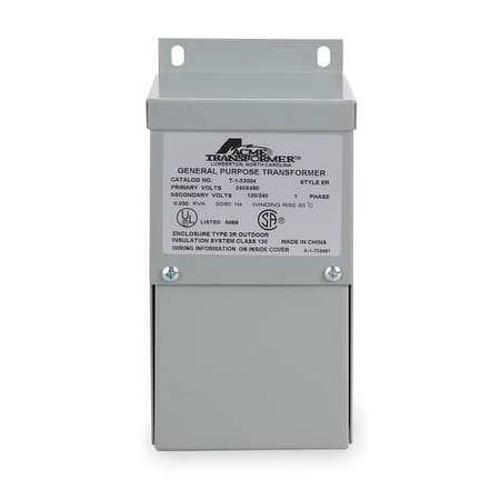 Electric T253012S Low Voltage Distribution Transformer, Single Phase, 240 x 480 Primary Volts - 120/240 Secondary Volts, 2 kVA