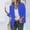 Blue, variant on Jacenvly 2024 Blazers for Women Clearance Turndown Collar Long Sleeve Short Business Attire Button Pocket Solid Cardigan Coat Soft Skin-Friendly Casual Fashion Slimming Top