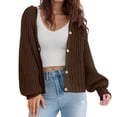 thumbnail image 2 of Cardigan Sweaters for Women 2025 Long Sleeve V-Neck Button Down Knitted Sweater Jacket Coat Womens Cardigan Sweaters, 2 of 5