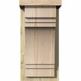 thumbnail image 2 of 8"W x 8"D x 16"H Pescadero Rough Sawn Corbel w/Backplate, Douglas Fir, 2 of 9